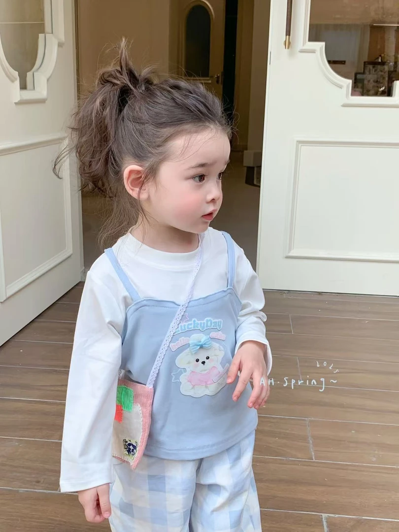 【AH】2025春 ～ 女宝宝假两件上衣A-82055