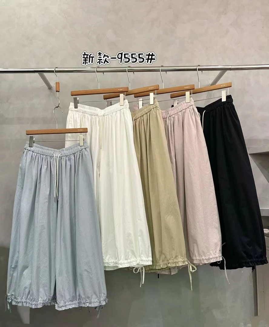 KLLR（9555）日系时尚花包阔腿裤 kc