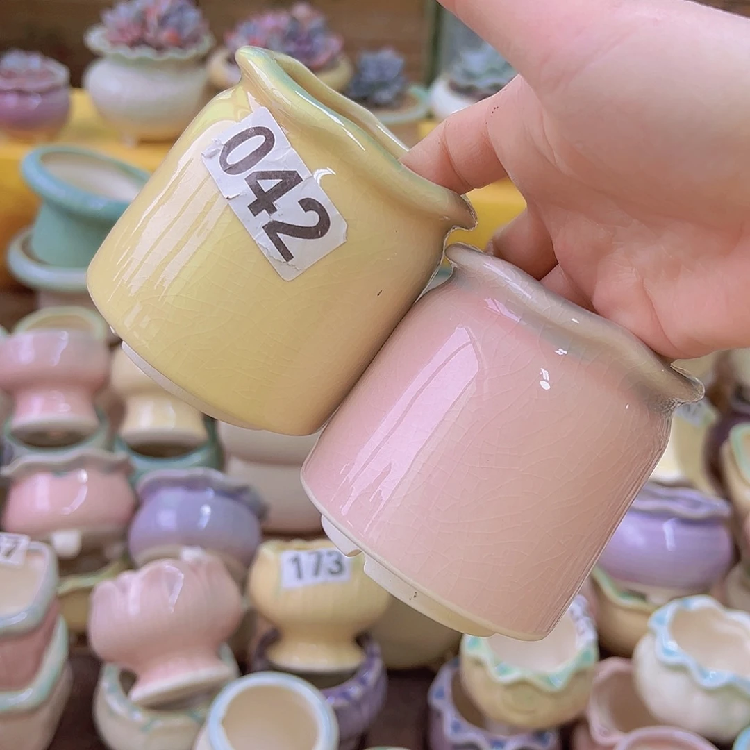 红陶陶瓷花盆当场满12包邮