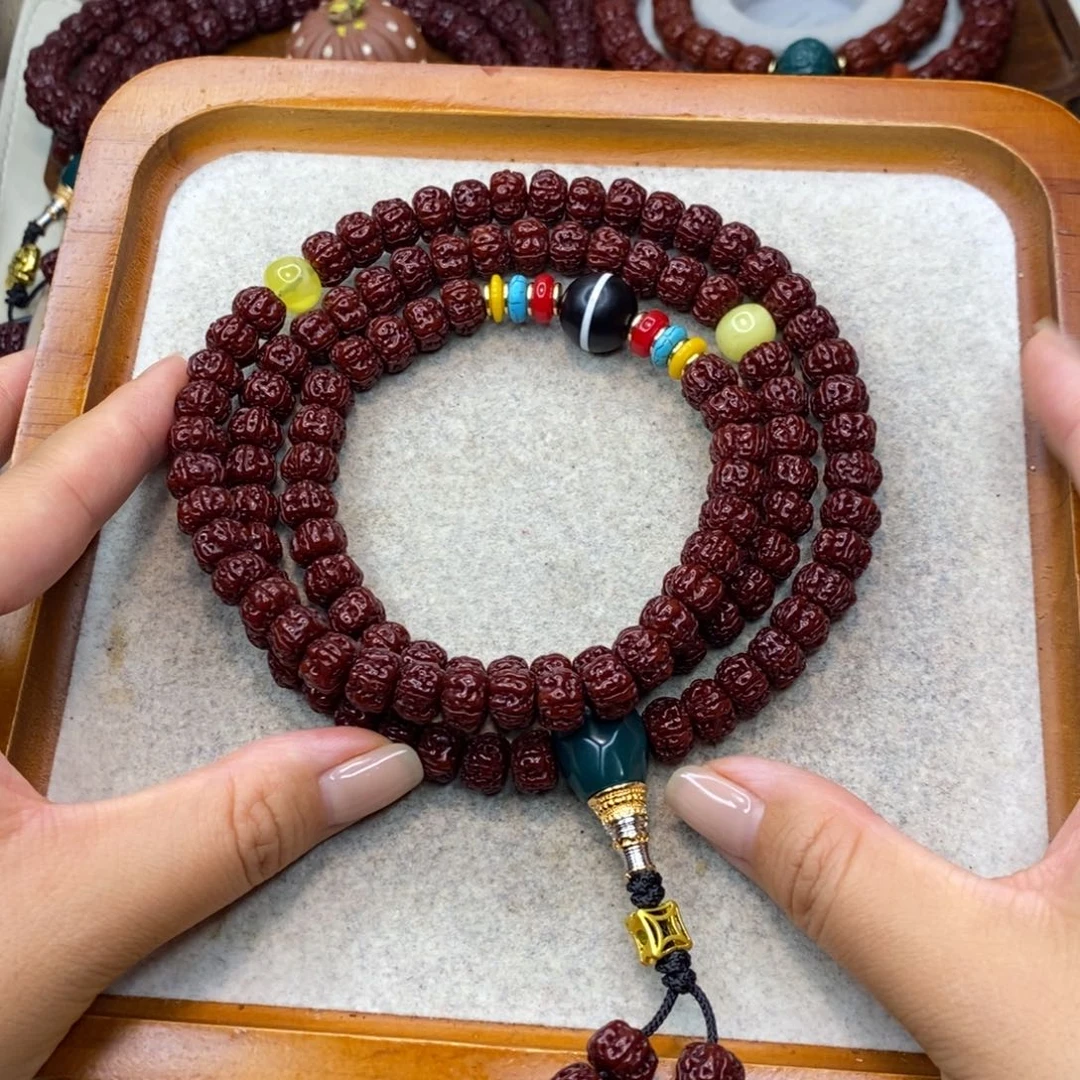 金刚菩提吊坠赤焰盘龙108 9