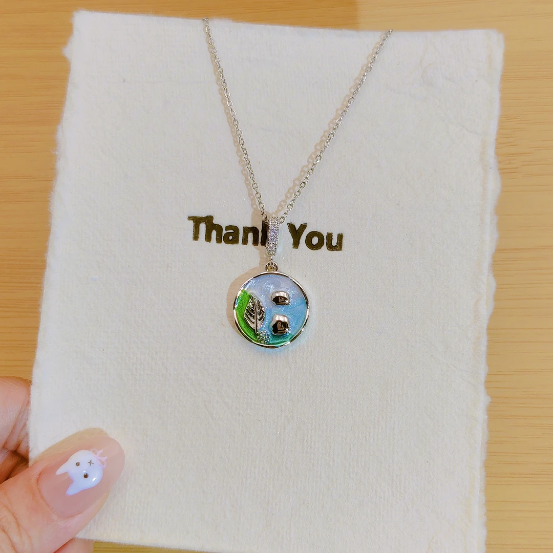 钛钢项链 轻奢时尚手工气质民族风坠链精致小众国风钛钢锁骨项链