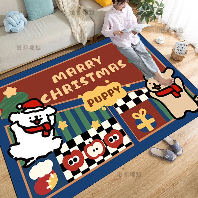 【120*180cm】客厅地毯儿童房垫卧室床边入户简约卡通可爱地垫Z2431