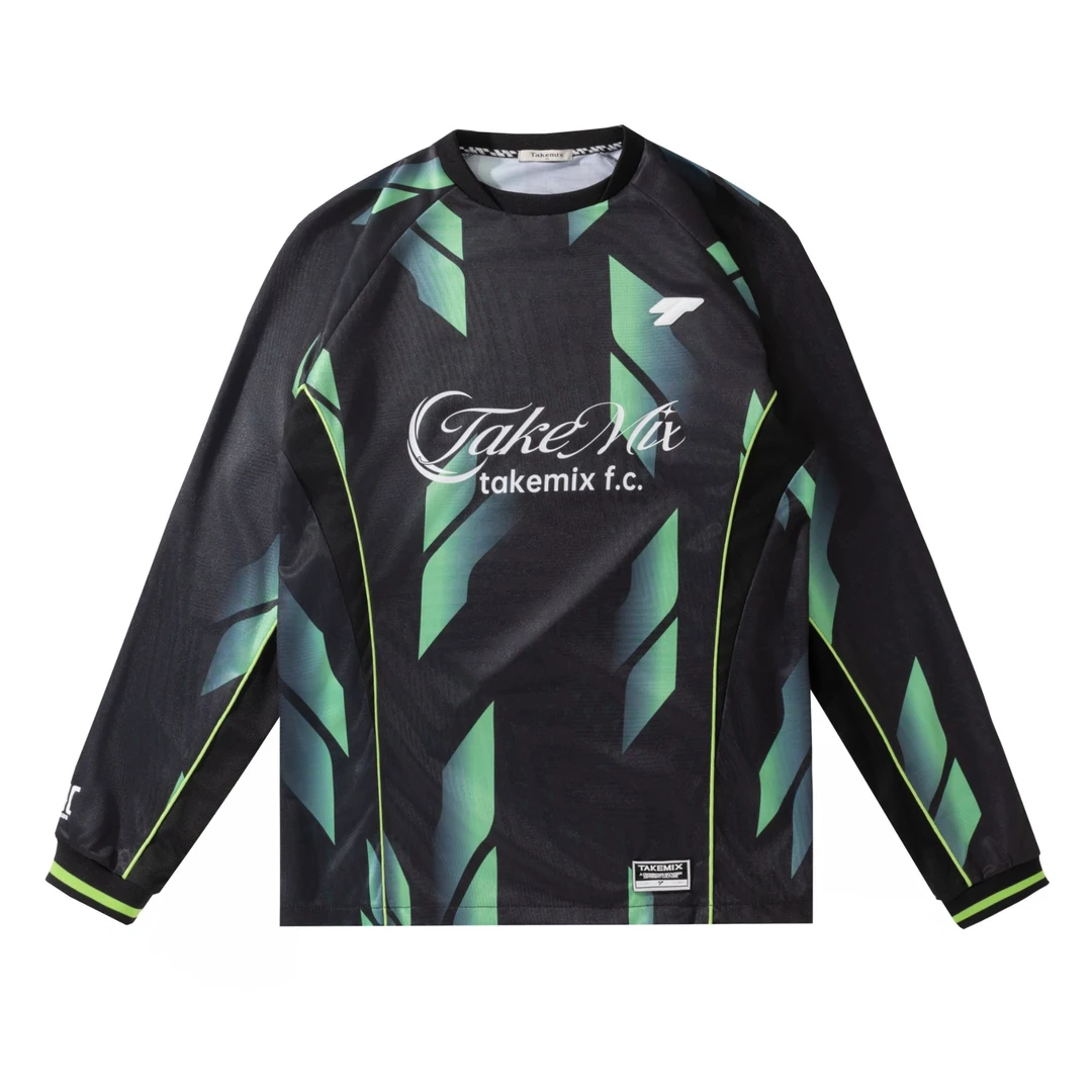 Takemix-势如破竹透气网眼拼接长袖球衣