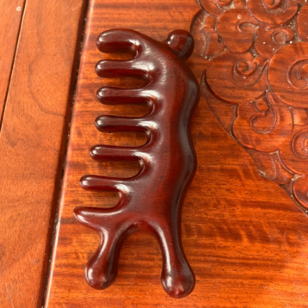 犀牛角紫檀木木梳子梳头加厚多功能防脱防静电头疗