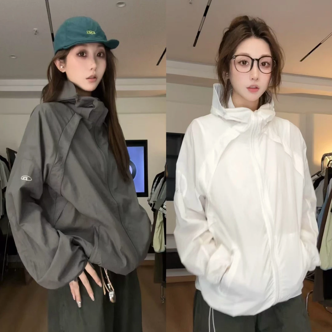 【慌慌】夏季连帽防晒服薄款透气防紫外线运动旅游外套男女情侣Y215