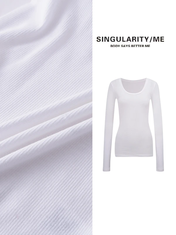 Singularity Me 1S 414107 简约休闲清爽大方U领内搭打底衫上衣