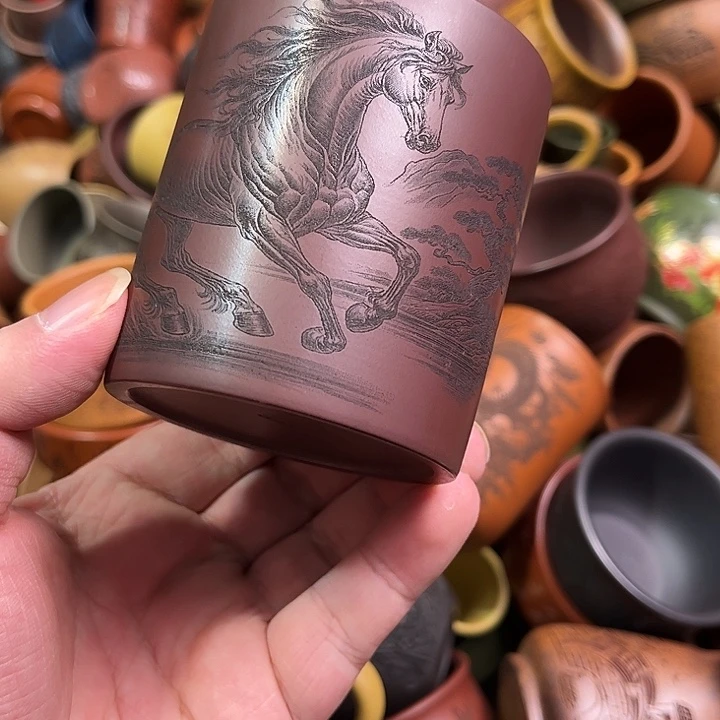 紫砂茶杯全手工紫砂主人杯