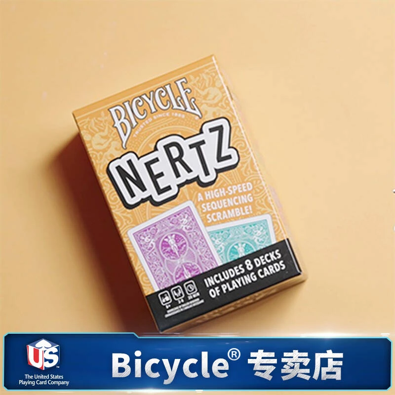 BICYCLE单车扑克牌炫彩大字花切练习魔术入门普单扑克牌NERTZ