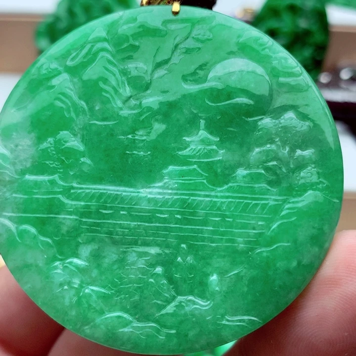 翡翠未镶嵌吊坠(不含链)