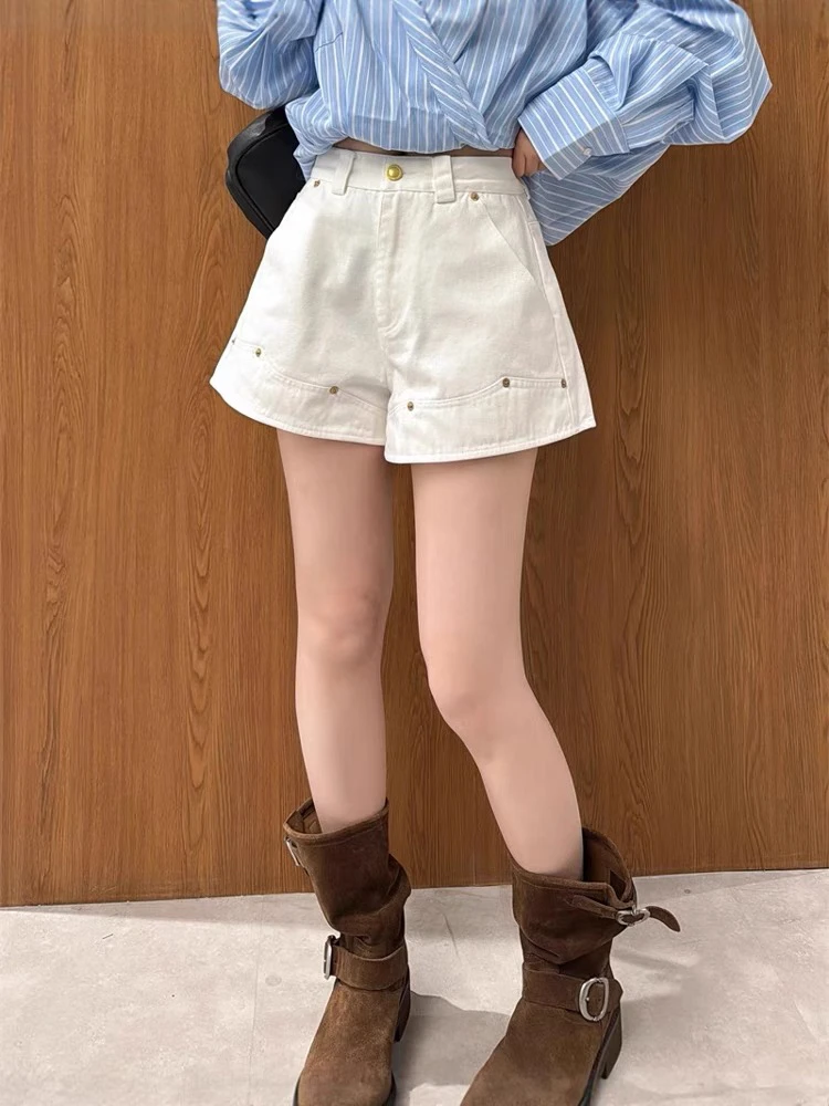 QL—82712短裤休闲风女士夏季高腰花边短裤薄款