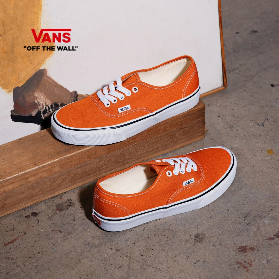 【流光风】VANS范斯Authentic小脏橘情侣板鞋帆布鞋D6G52K
