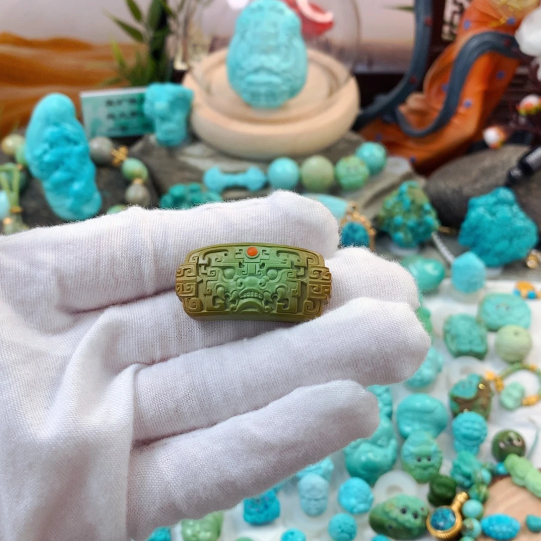 绿松石未镶嵌珠宝半成品