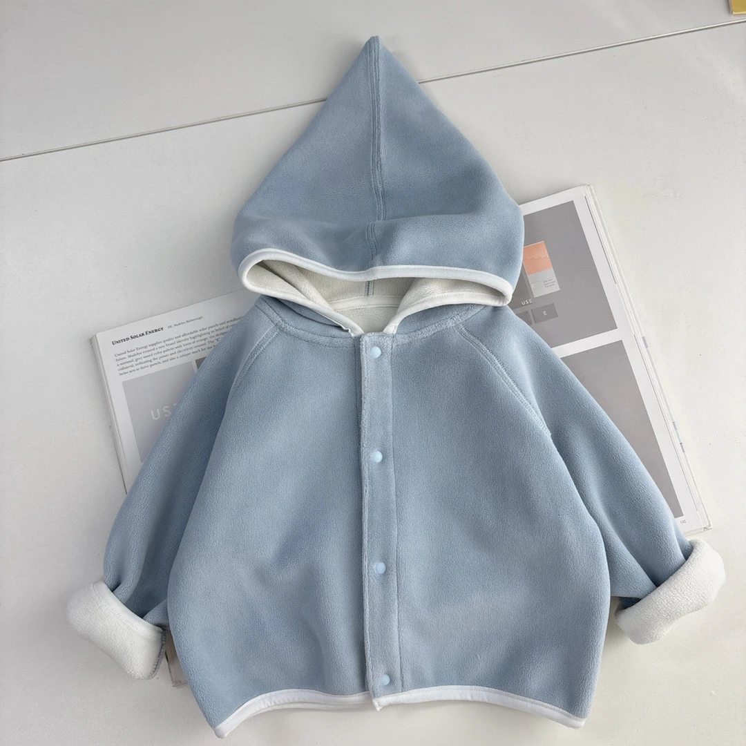 【柏莉绒双面外套 小洛洛妈咪】宝宝保暖上衣儿童外套女童洋气衣I16