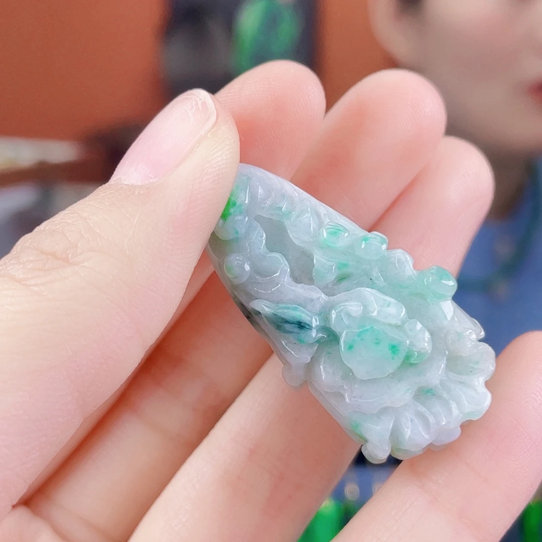 翡翠未镶嵌耳饰饰品