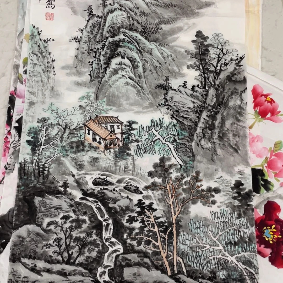 国画周爱丽老师绘画