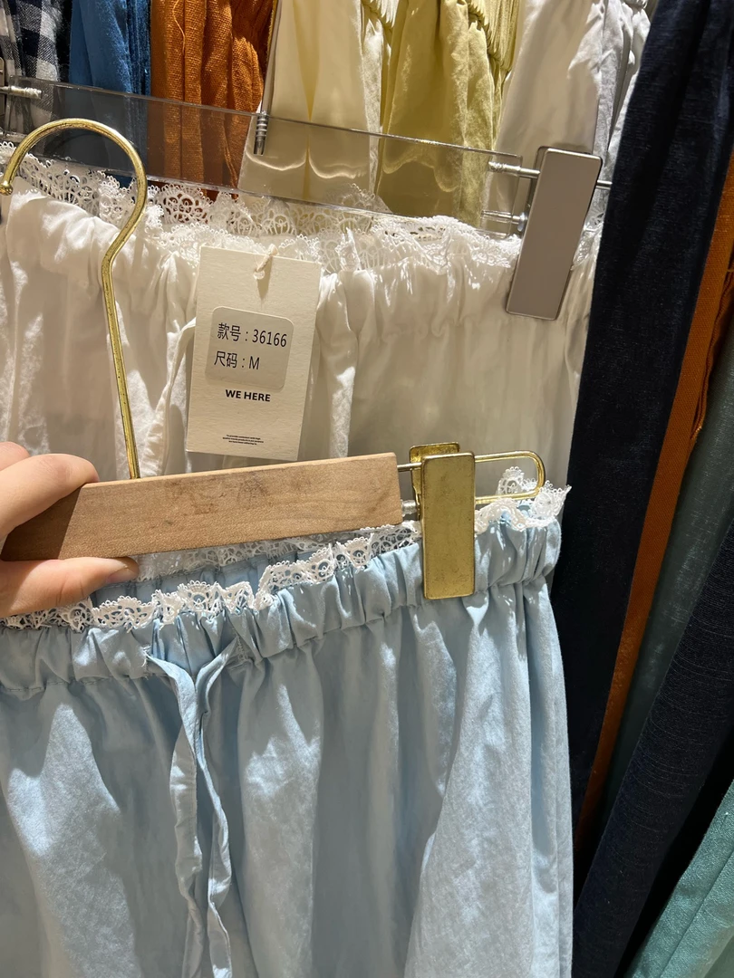 2025年新款速干直筒花边裤夏季洋气休闲百搭