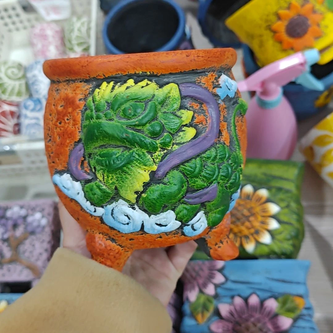 红陶吸水透气的白陶花盆凑满12发货