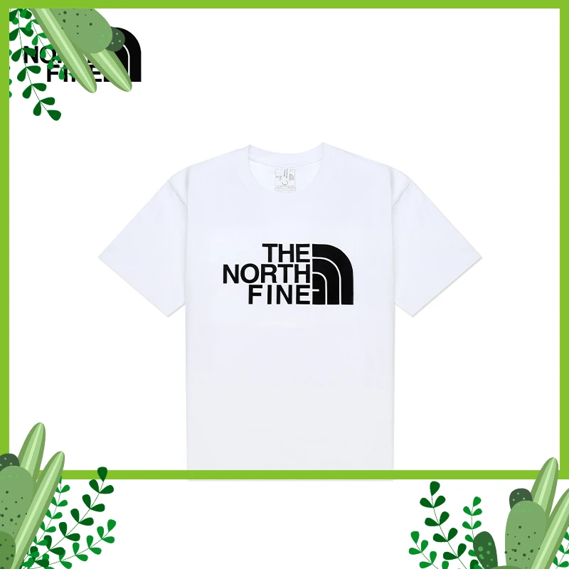 北面联名NORTHFINE男士夏季情侣纯棉宽松短袖圆领北北面的小山坡