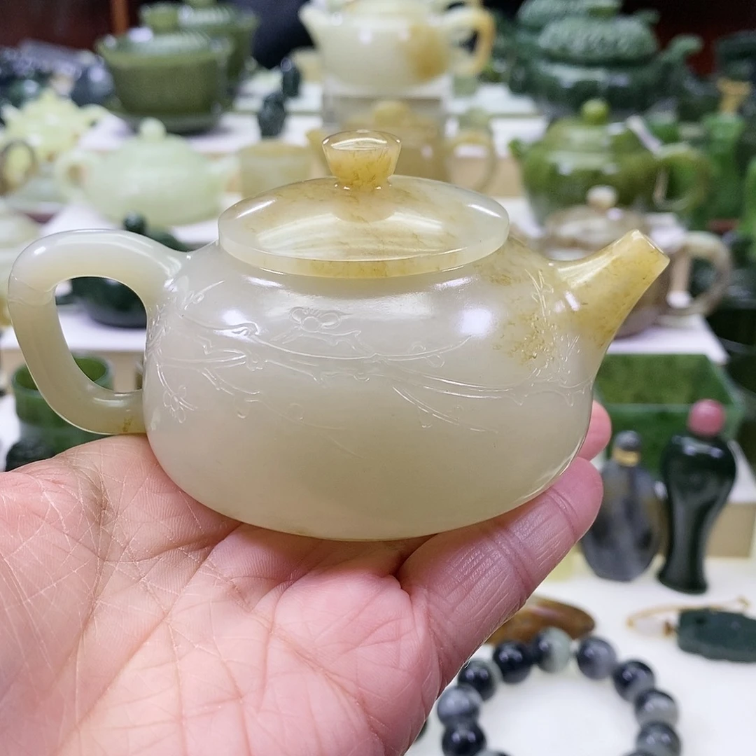 和田玉茶壶未镶嵌F***k