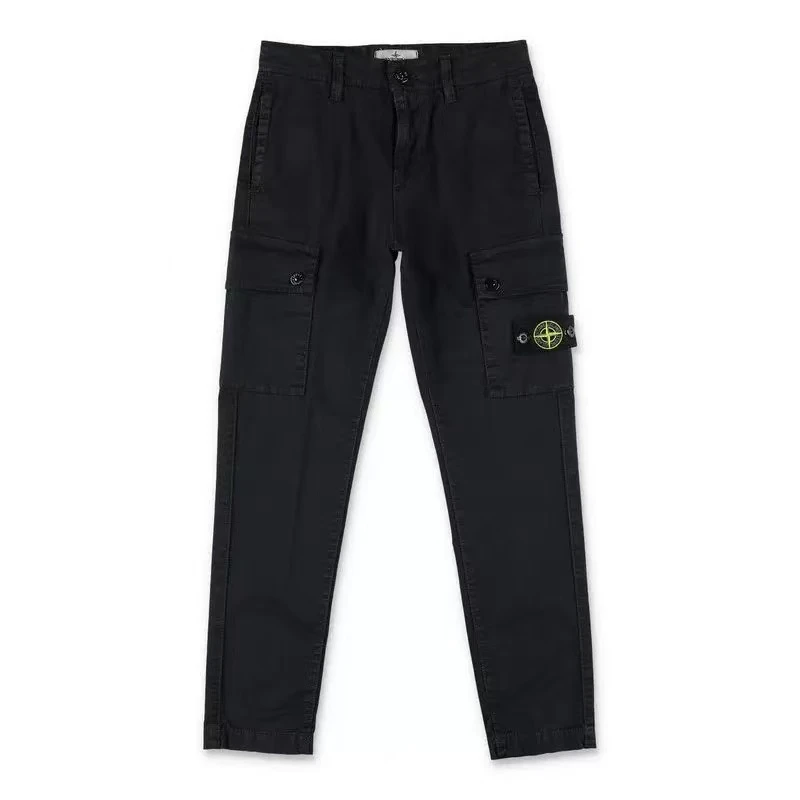 STONE ISLAND/石头岛 侧边徽章直筒工装裤 2562009/010黑/011卡其