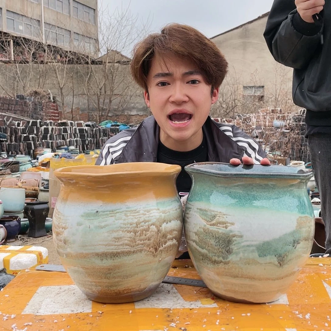 无铅玻璃宜兴紫砂花盆15/19