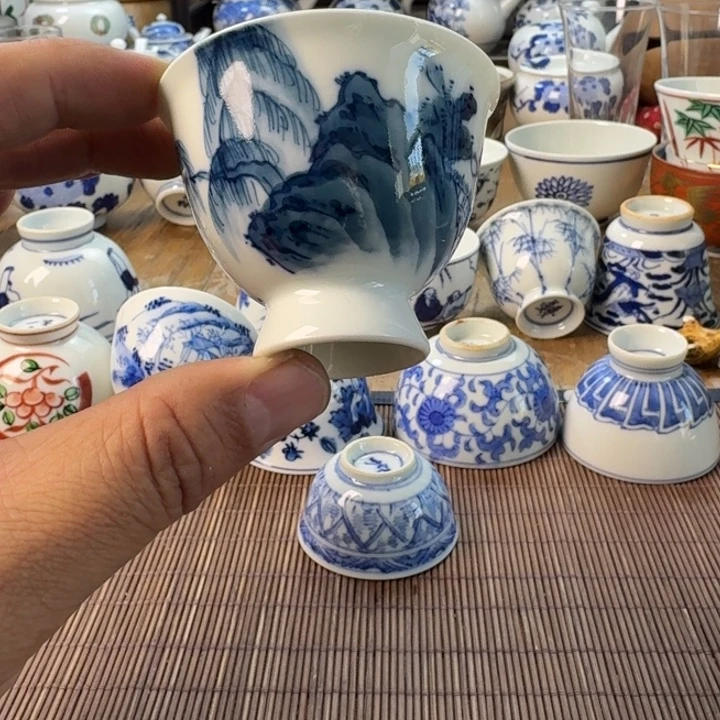 青花瓷器杯子茶具