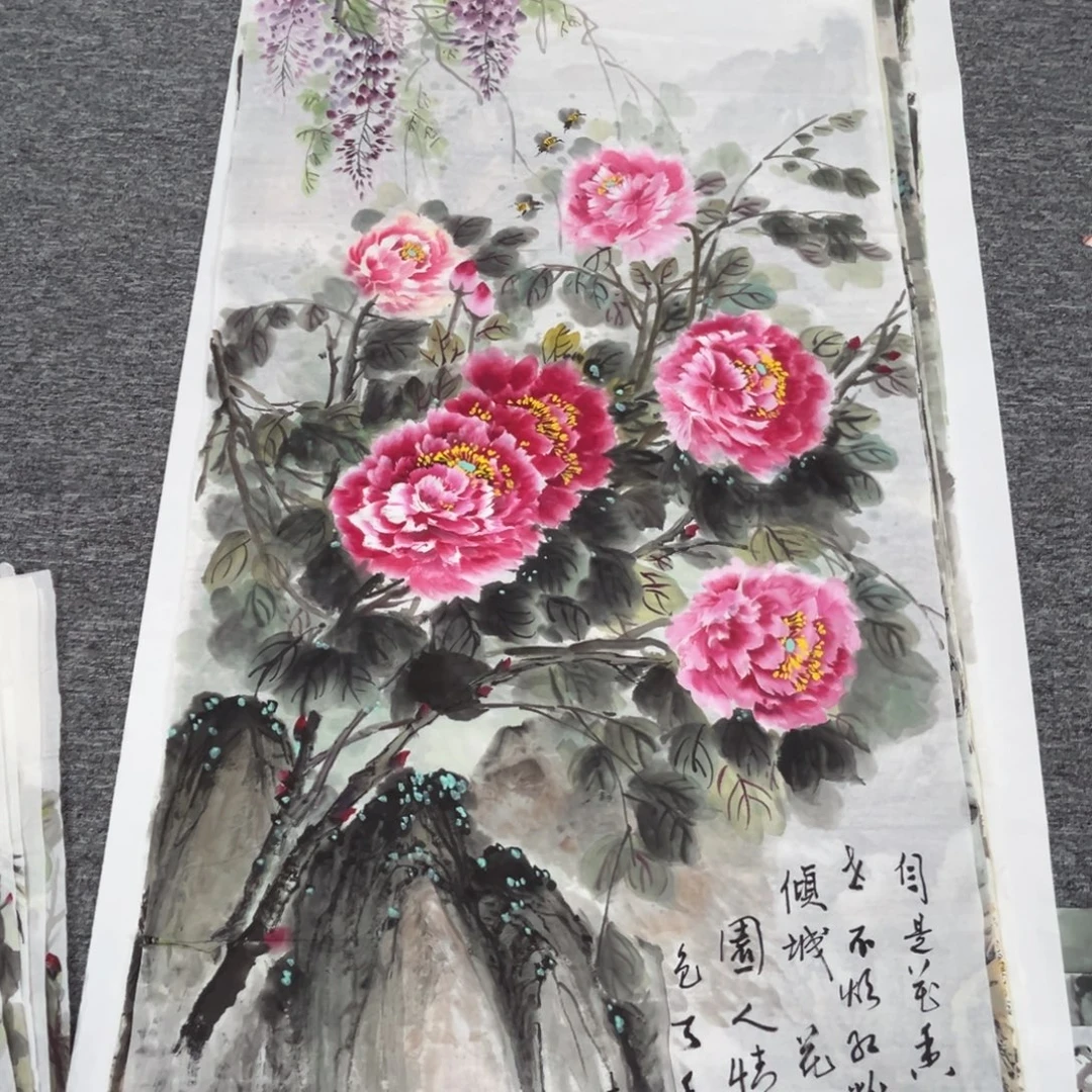 国画绘画作品多次