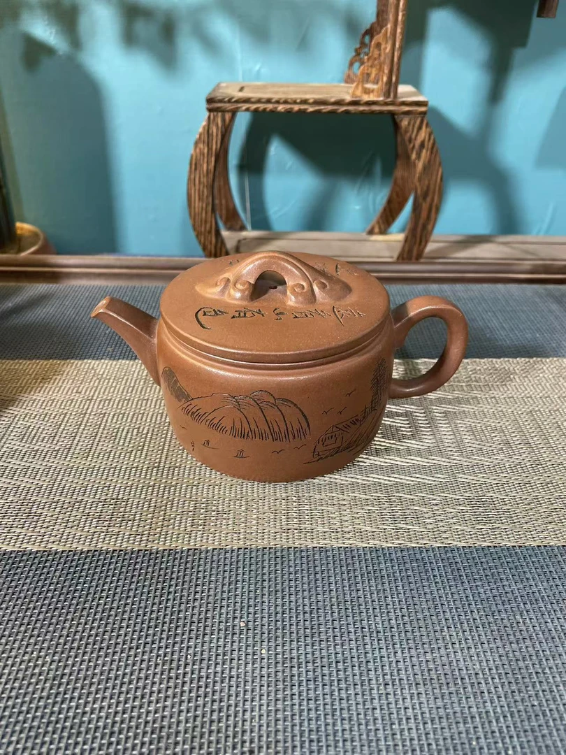 宜兴正品手工制作的紫砂壶汉瓦