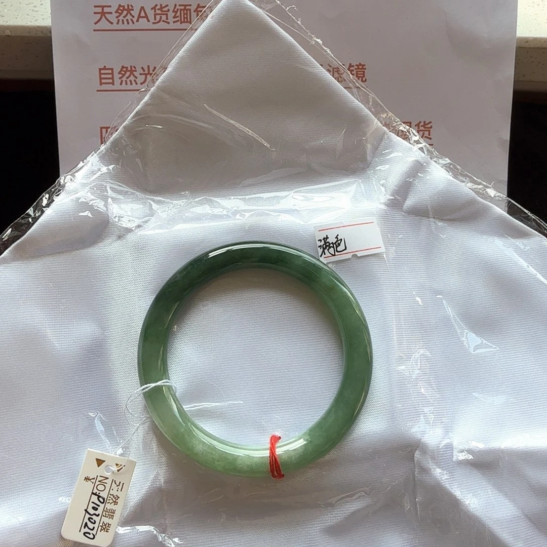 翡翠未镶嵌手镯52-53圈口
