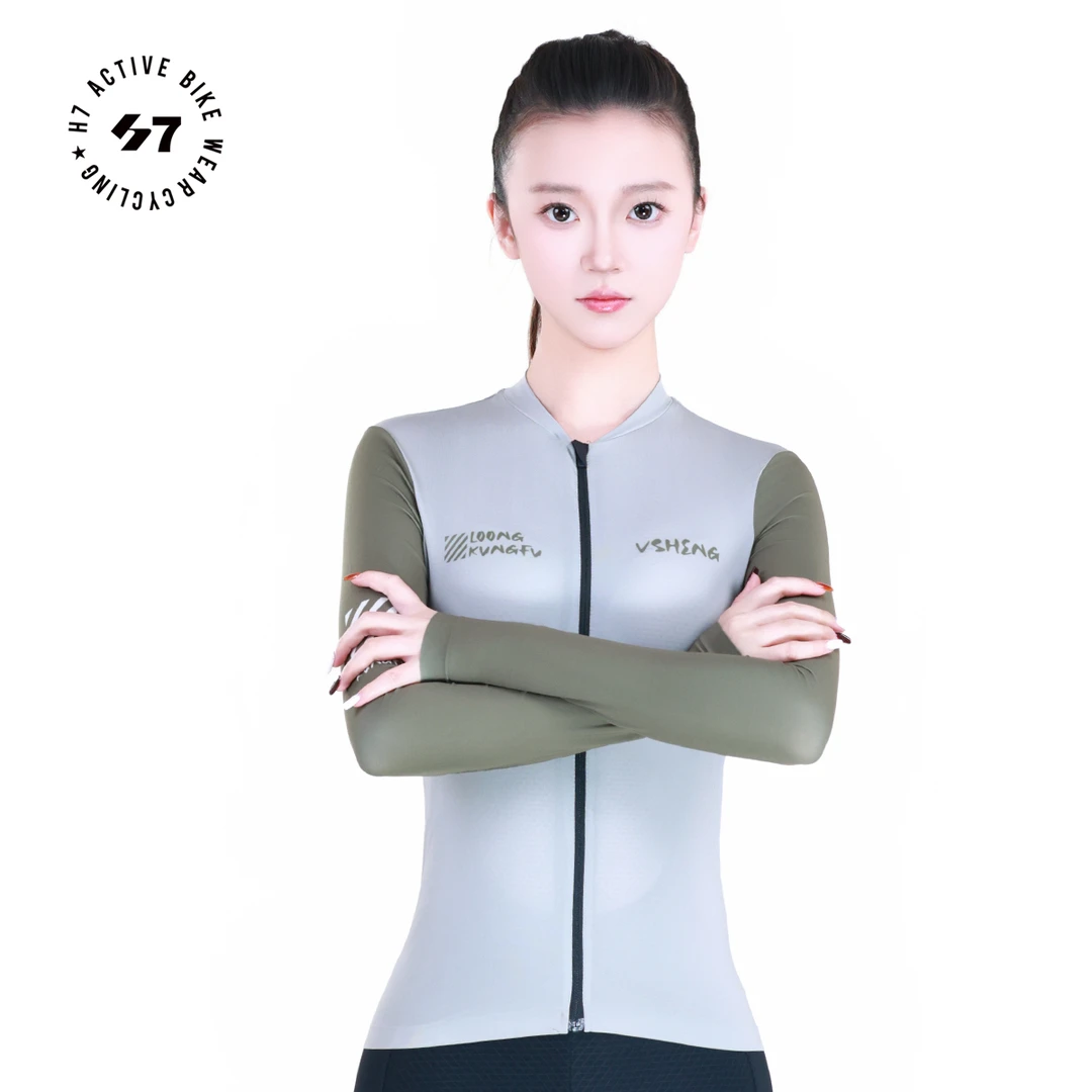 「24款清仓-小暴龙男女款」春夏长袖薄款牛奶丝骑行服速干