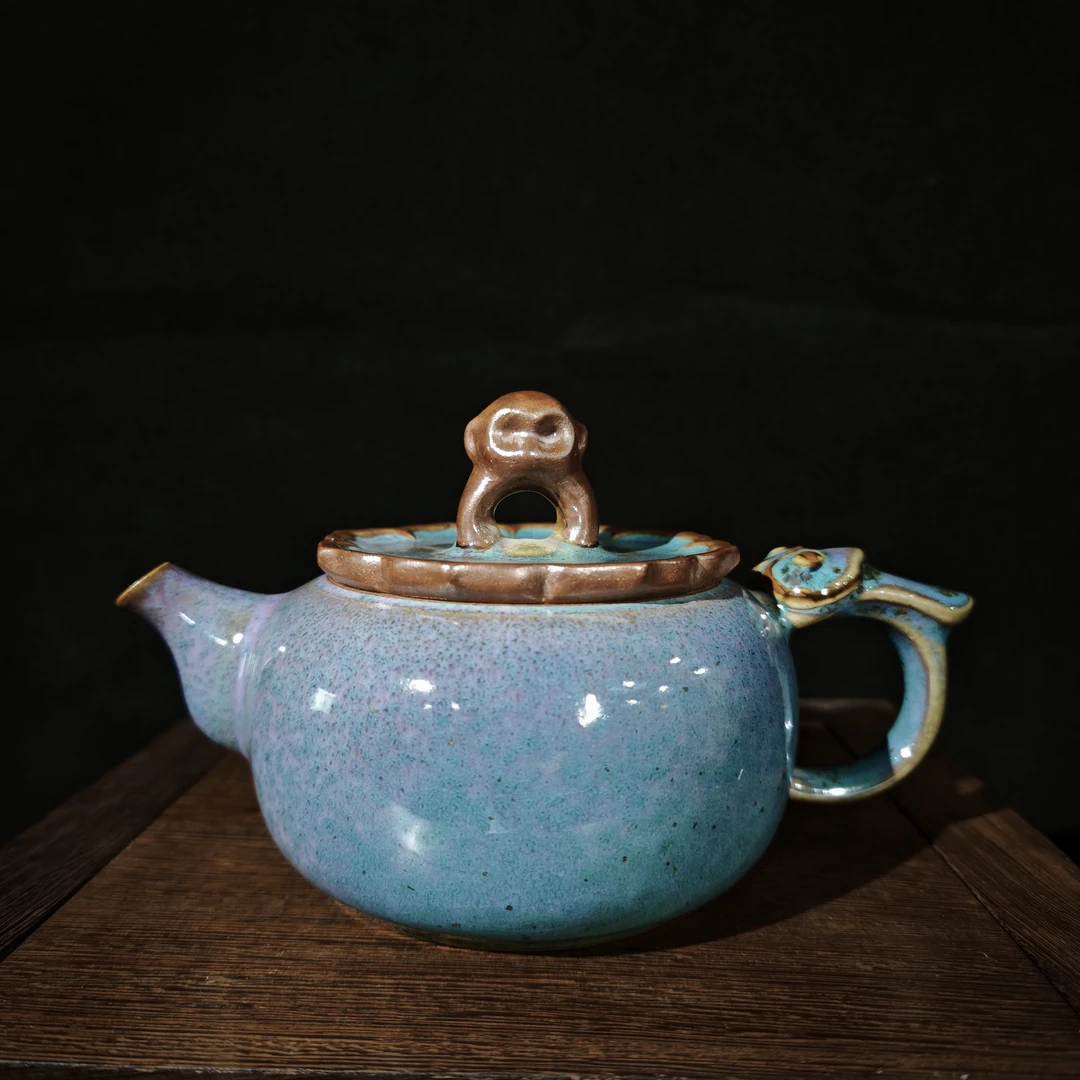 [馆长甄选孔家钧窑作品]陶瓷 —铜系好时候壶