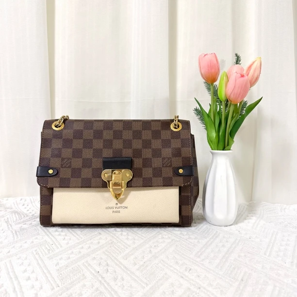99新 LouisVuitton/路易威登 棋盘格老花斜挎包 尺寸25*9.5*17