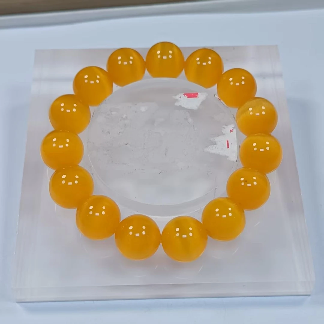 黄猫眼14mm手串发一条AD17