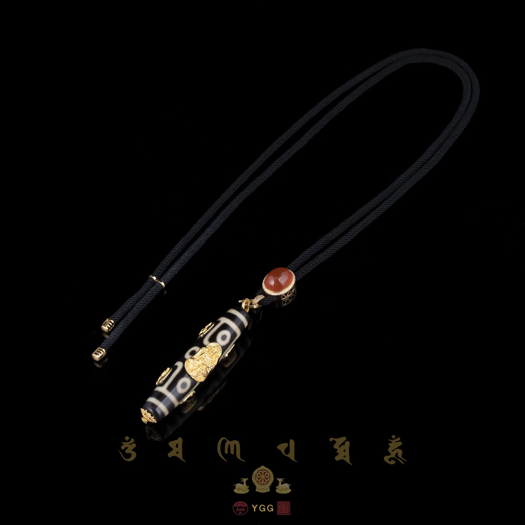 员格格MFTT01/18K金“孔雀明王·祛五D”玛瑙九项链（多样性发）