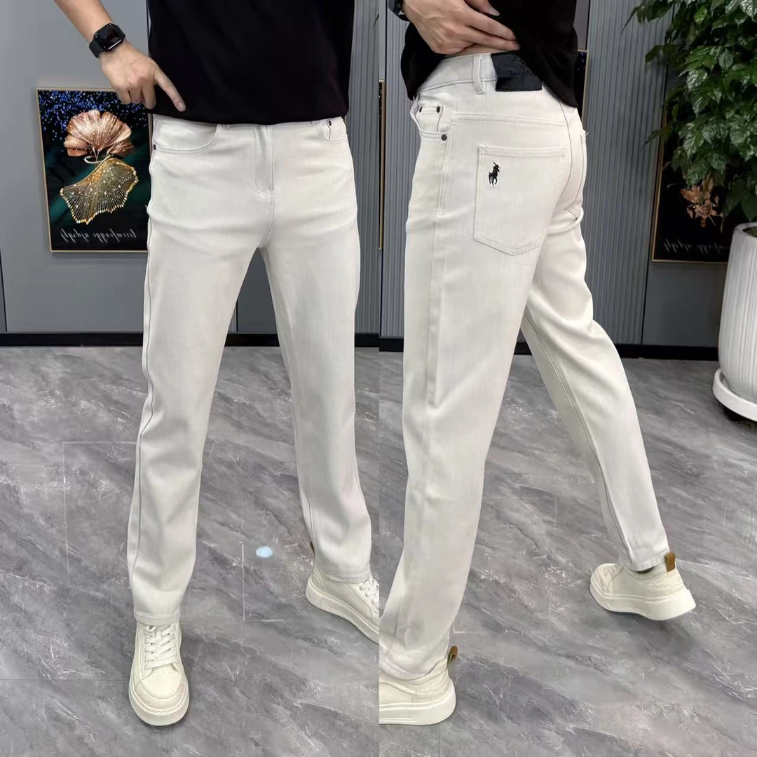 牛仔裤男款2025秋季新款男裤时尚潮流直筒裤修身百搭个性刺绣长裤