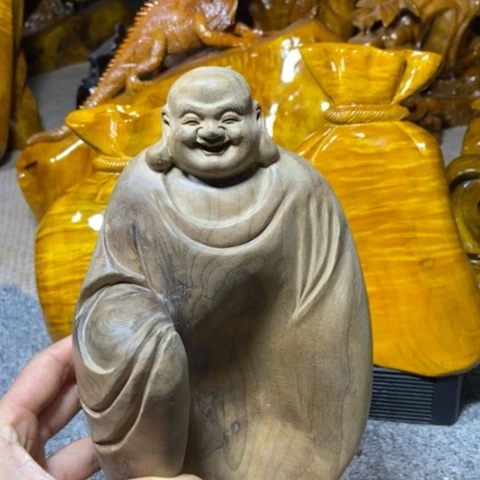 金丝楠弥勒佛摆件