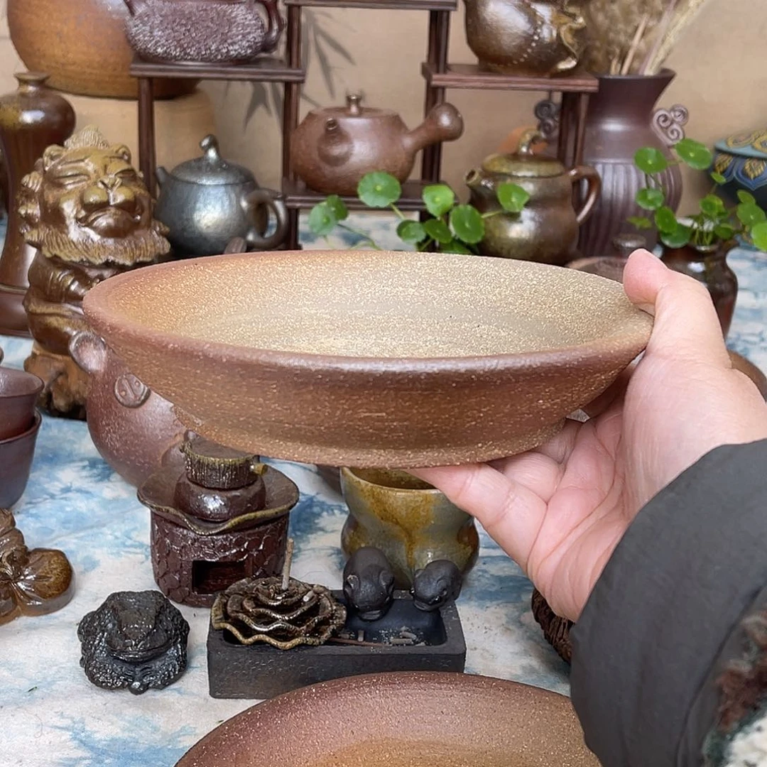 火山泥手工壶承茶托