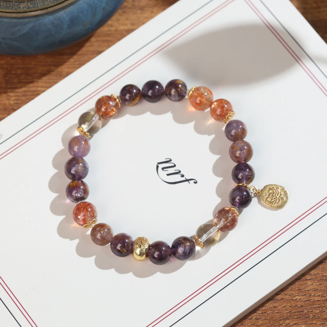 【诗语】前程似jin 紫钛DIY手串多样性发一 T1-200