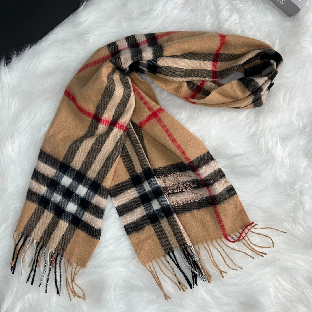 99新 BURBERRY/博柏利 2025秋冬VintageCheck经典格纹羊绒披肩