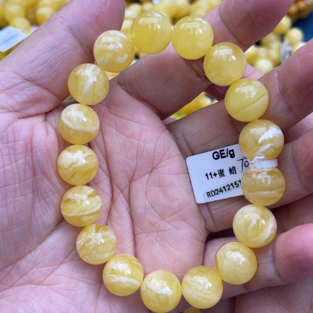 琥珀裸石未镶嵌琥珀蜜蜡11m m
