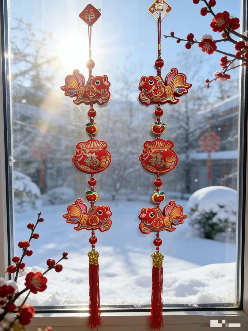 绒布弯鱼钱袋弯鱼【2串】新年大礼包挂件装饰用品以直播间为准