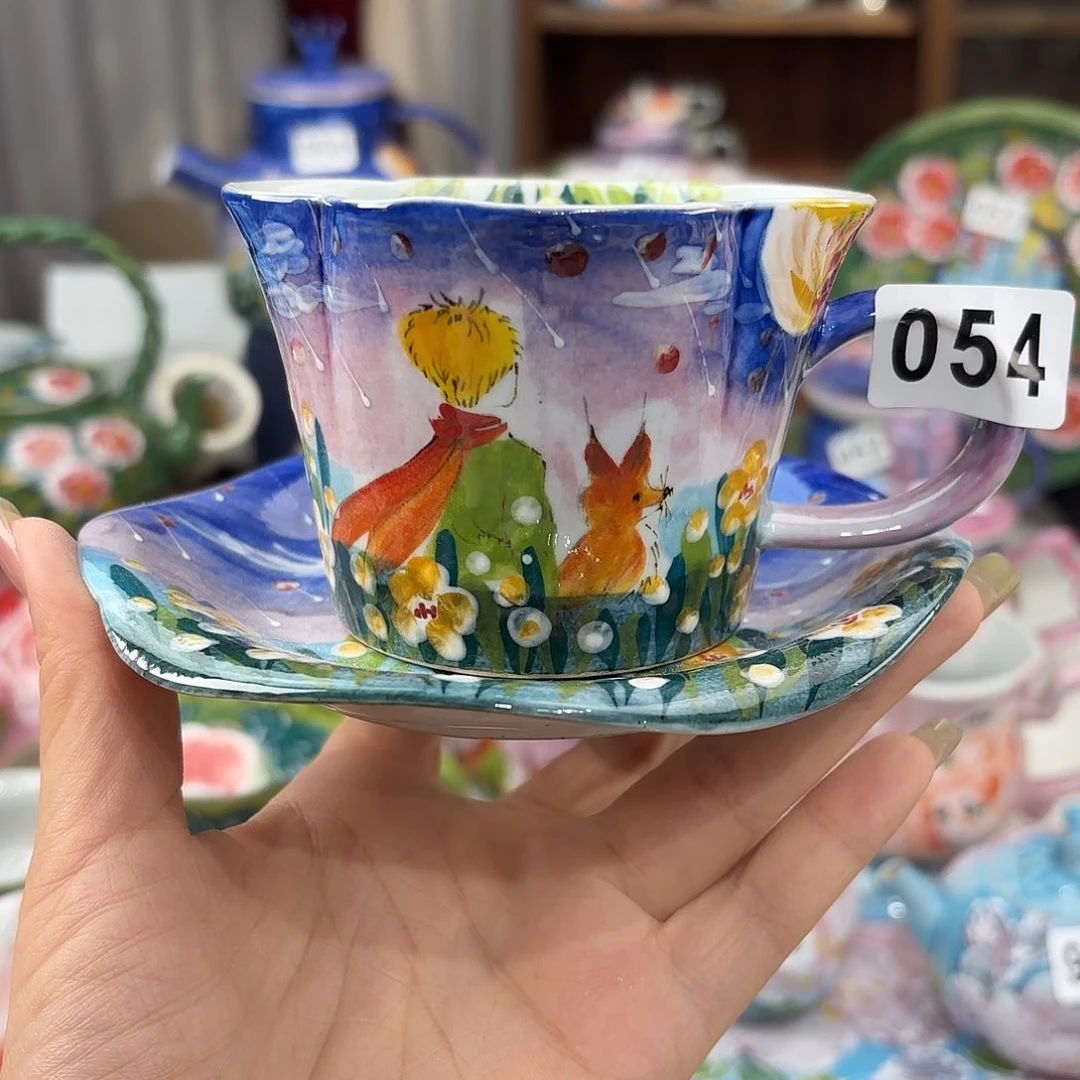 景德镇手绘高温釉下彩陶瓷茶具