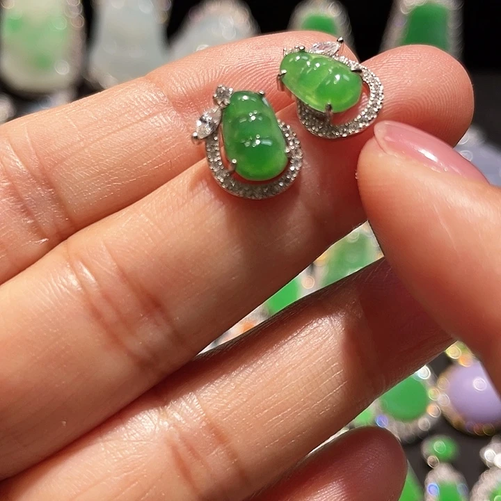 翡翠银S925镶嵌颈饰