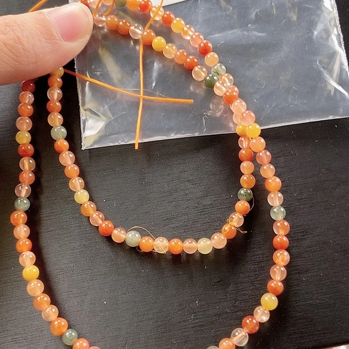 未镶嵌手链烟晶卡4+彩兔毛
