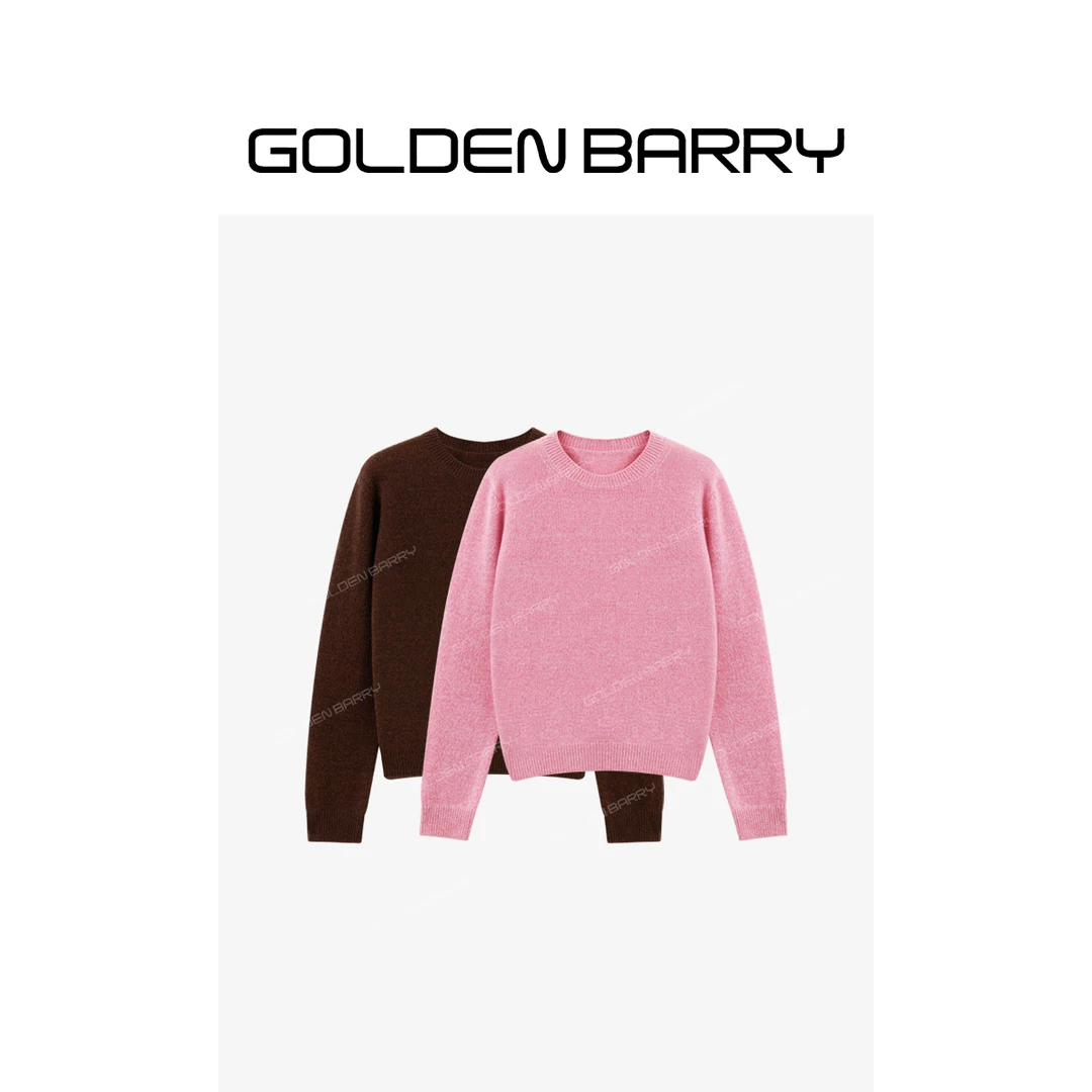 GOLDENBARRY简约百搭圆领针织衫243159
