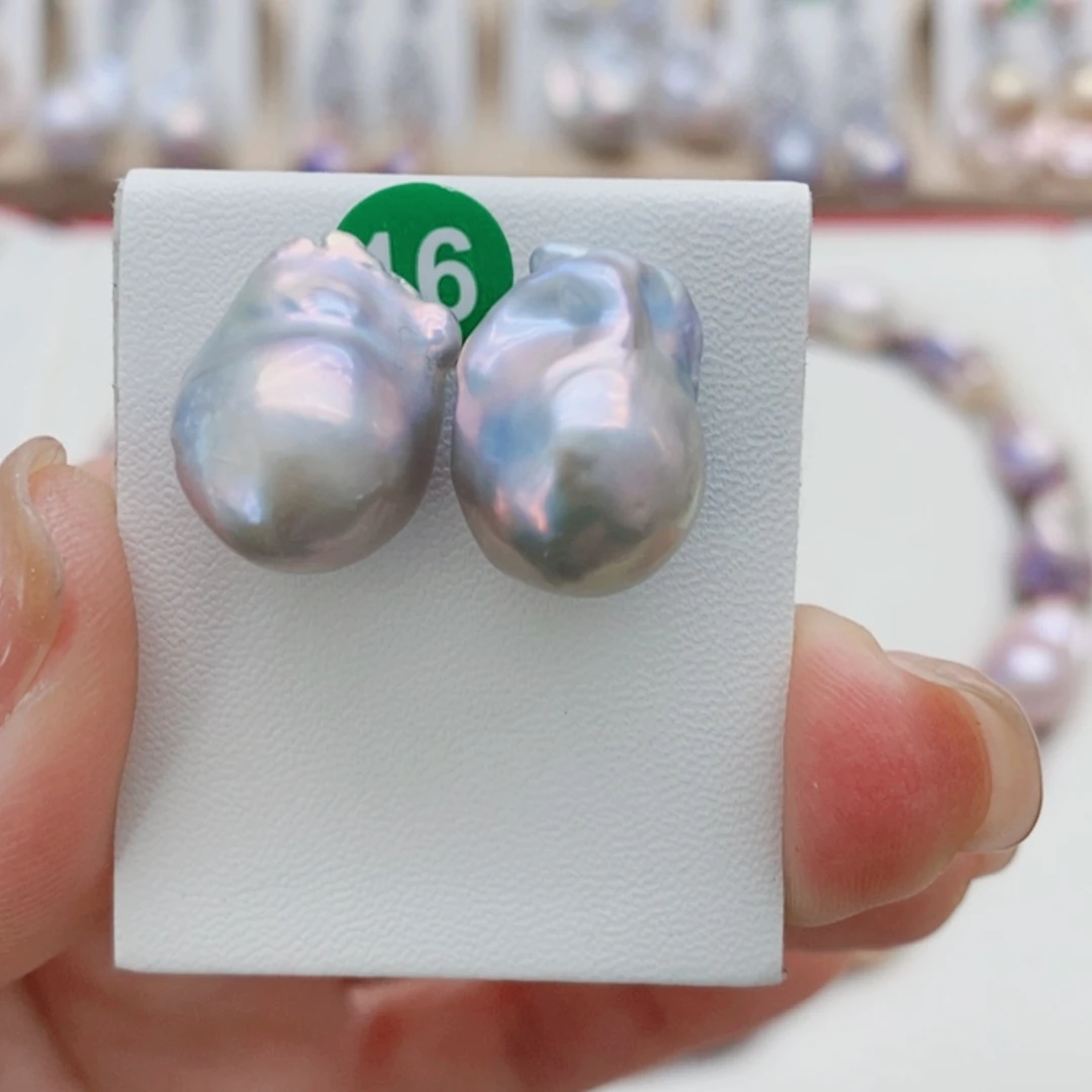 【闪购商品】淡水珍珠耳饰银S925镶嵌