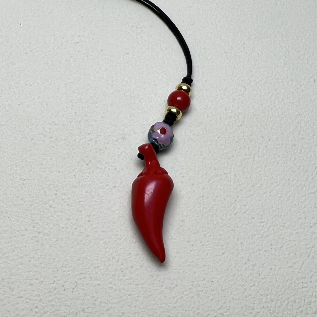 含辰砂工艺品【铭记珠宝】朱砂DIY挂件7-DM125H222