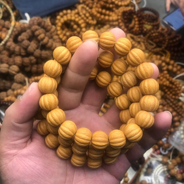 猴头金丝十二棱拉丝瓜珠南瓜猴头核桃手串14-15mm左右
