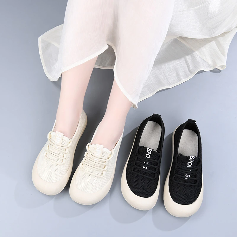 2025夏季新款厚底网鞋女轻便舒适透气休闲鞋时尚百搭网面运动鞋