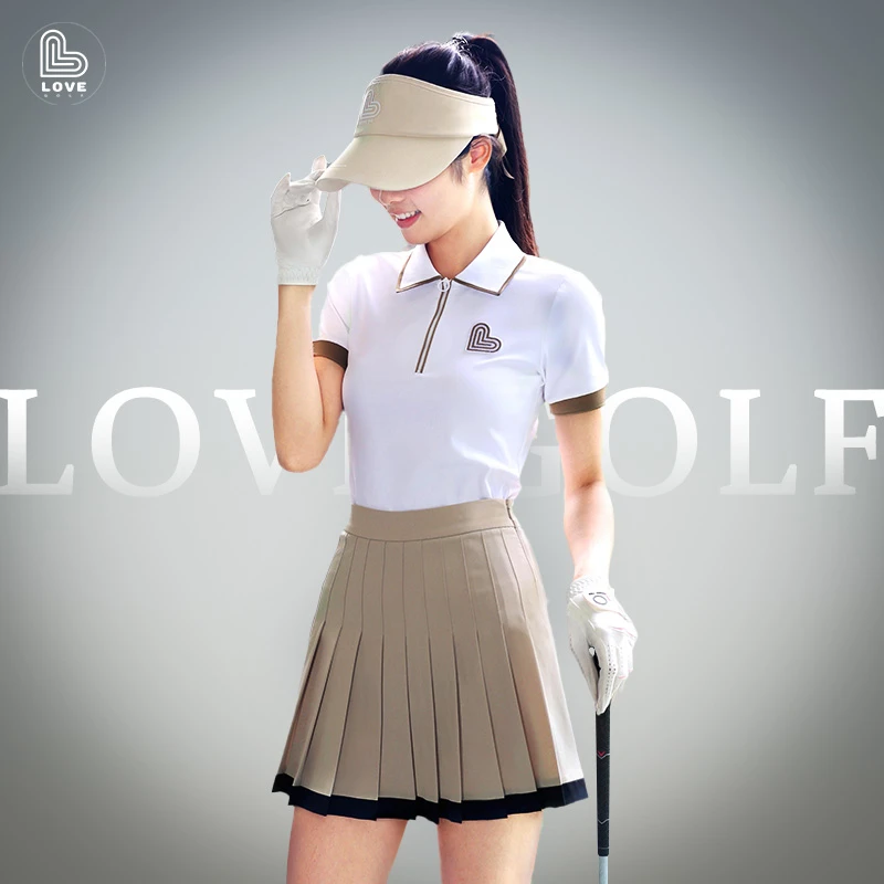 高尔夫短袖显瘦修身百搭速干Lovegolf休闲时尚翻领休闲运动名媛风